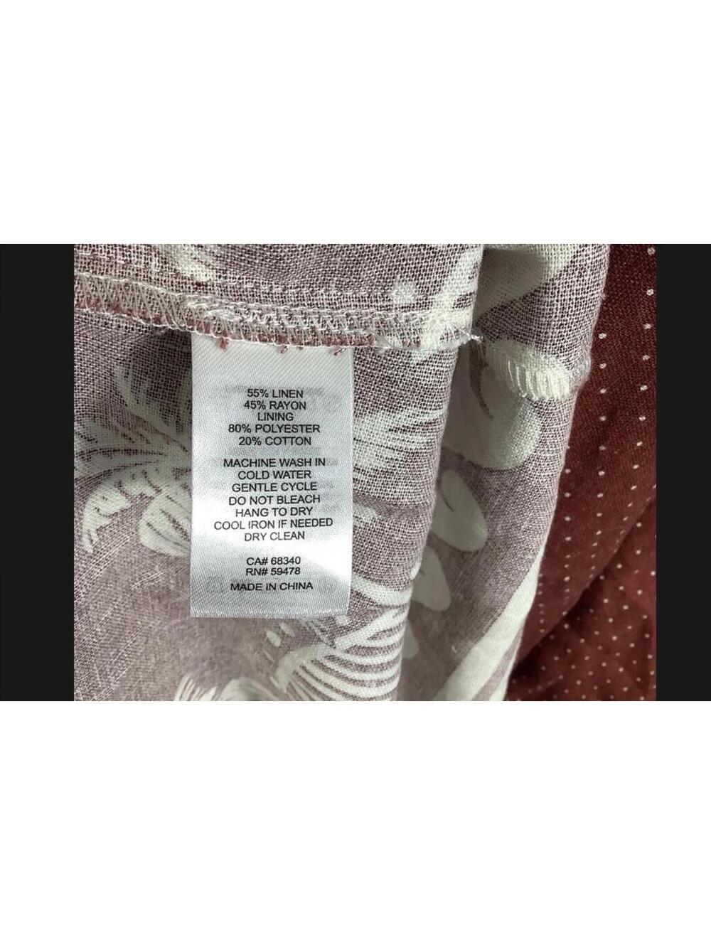 < Rachel Zoe Linen Blend Tropical Theme Maxi Dress Pineapple Ocean Beach > - Picture 4 of 5